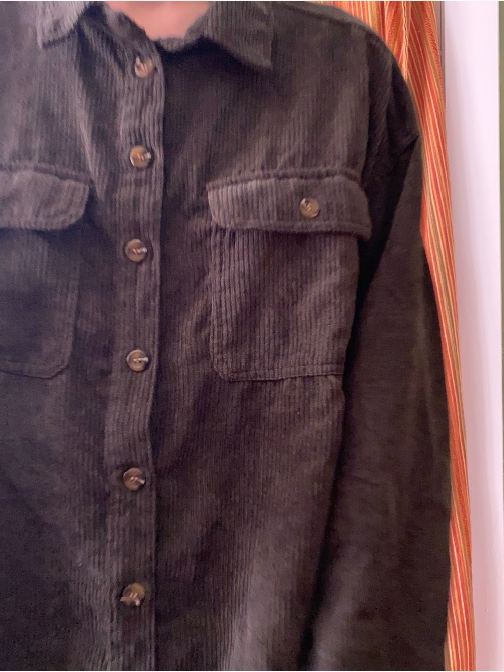 Corduroy long sleeve shirt